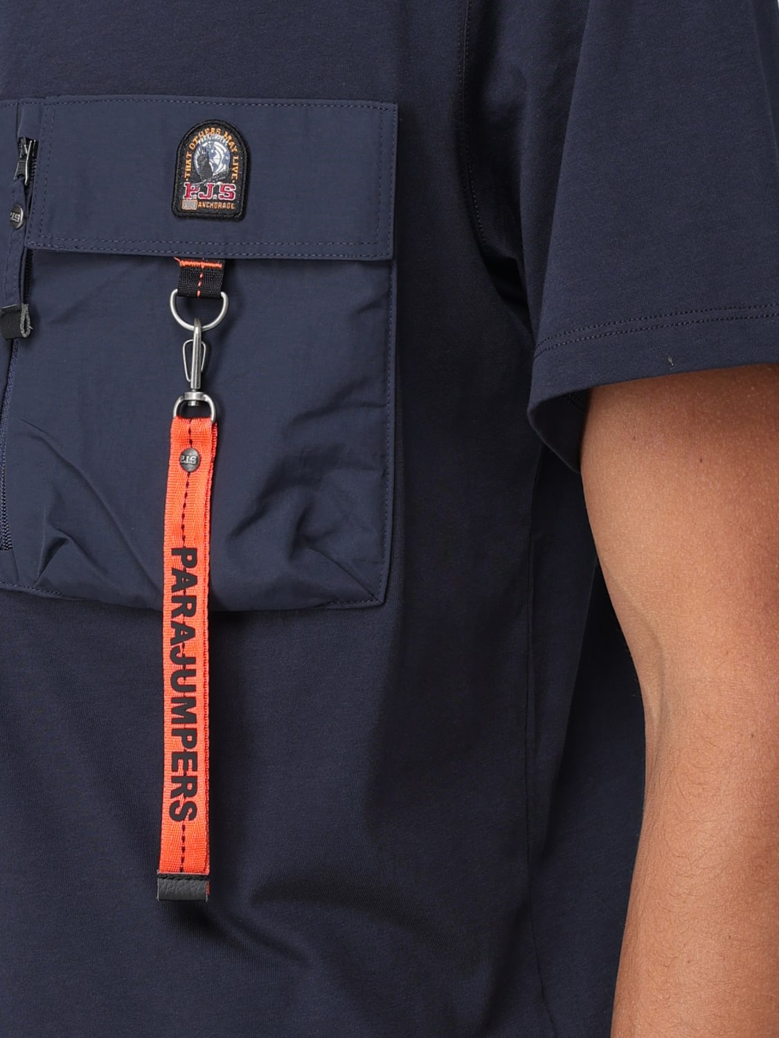 PARAJUMPERS POLO: Polo in cotone con tasca a toppa Parajumpers, Blue - Img 3