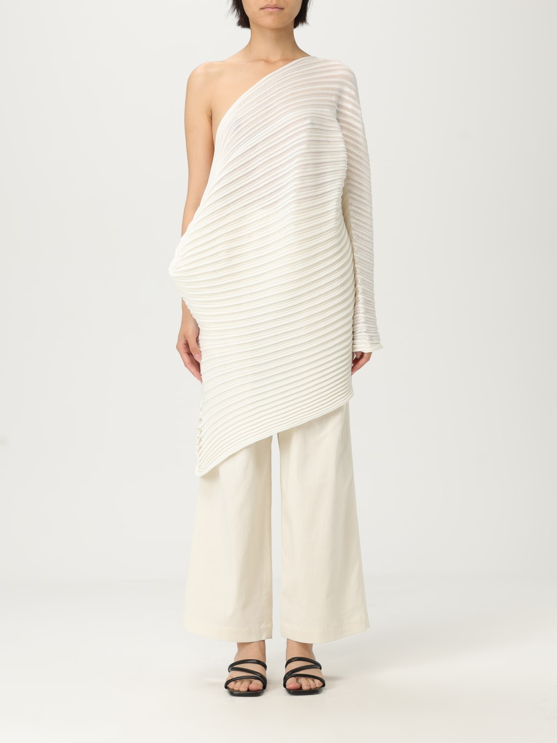 ISSEY MIYAKE TOP: Top femme Issey Miyake, Blanc - Img 1