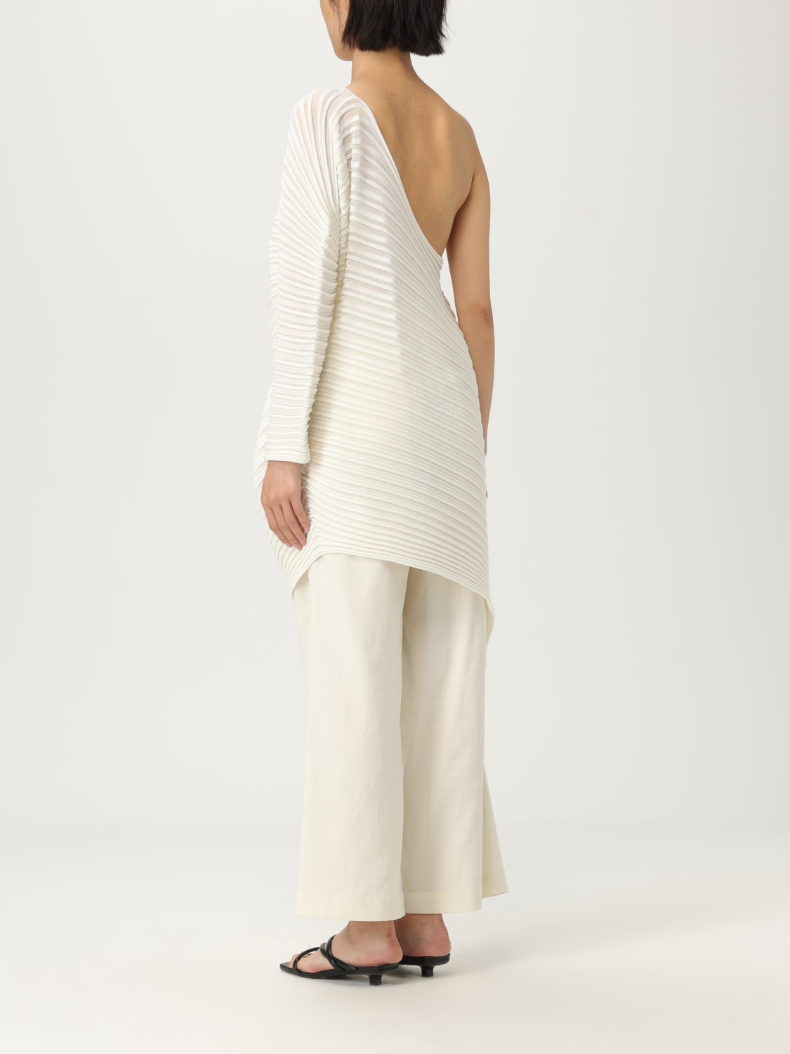 ISSEY MIYAKE TOP: Top femme Issey Miyake, Blanc - Img 3