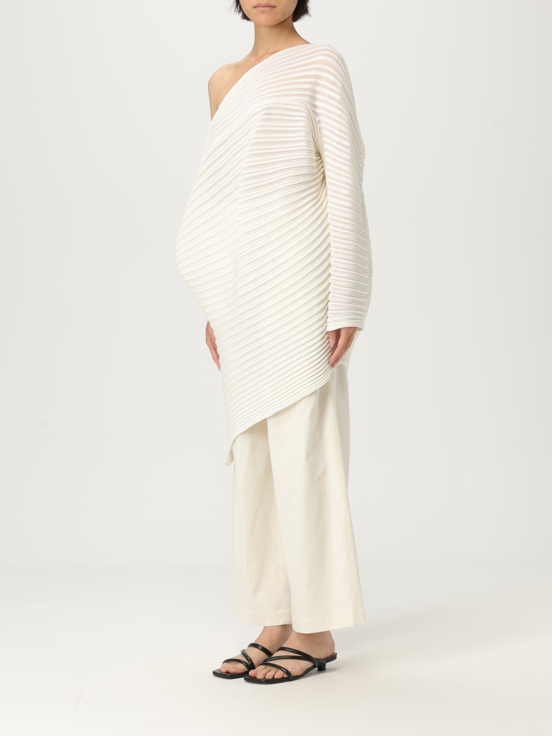 ISSEY MIYAKE TOP: Top femme Issey Miyake, Blanc - Img 4