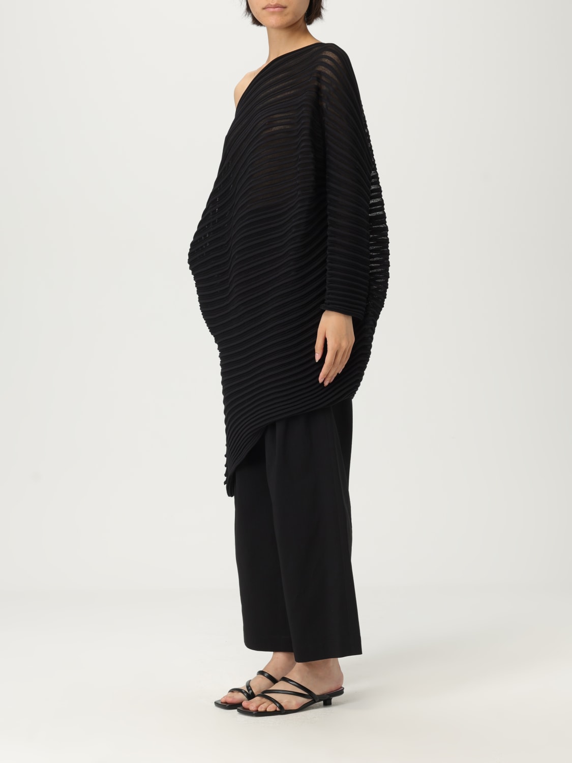 ISSEY MIYAKE TOP: Top damen Issey Miyake, Schwarz - Img 4