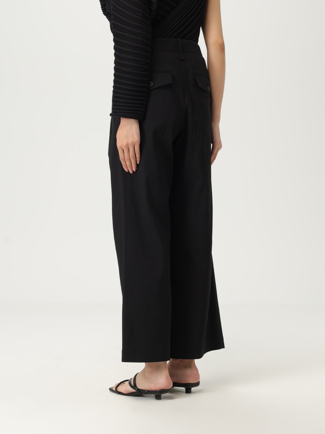 ISSEY MIYAKE PANTALONE: Pantalone in misto poliestere Issey Miyake, Nero - Img 3