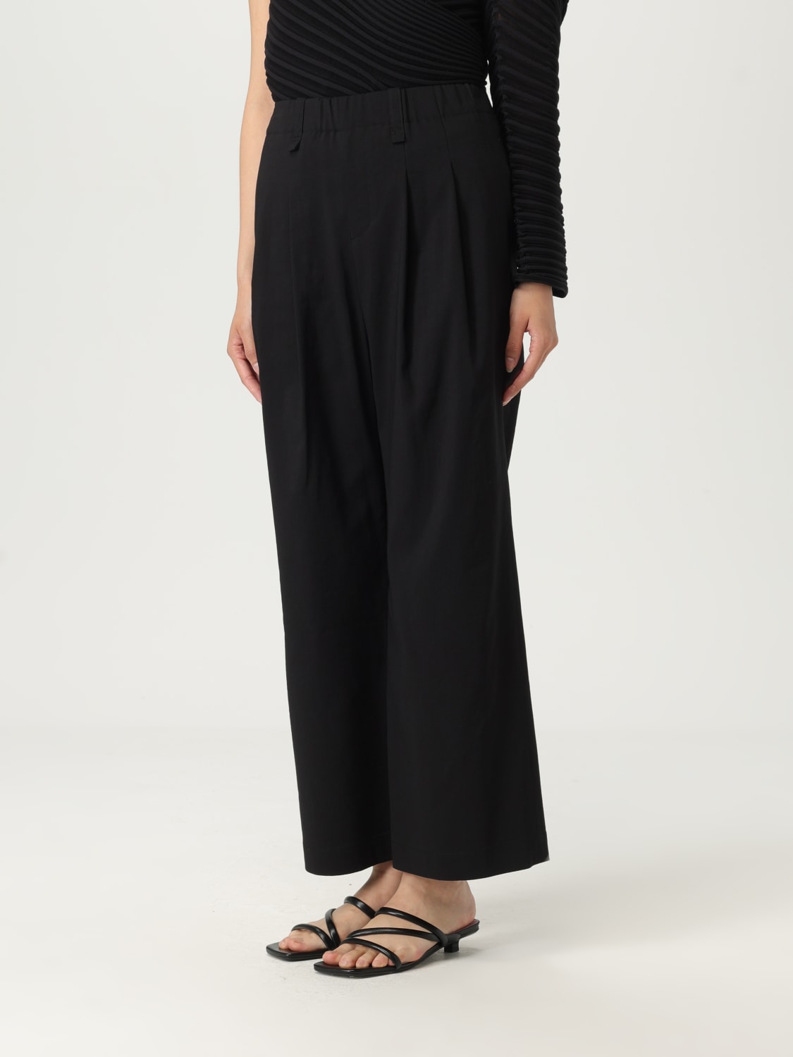 ISSEY MIYAKE PANTALONE: Pantalone in misto poliestere Issey Miyake, Nero - Img 4