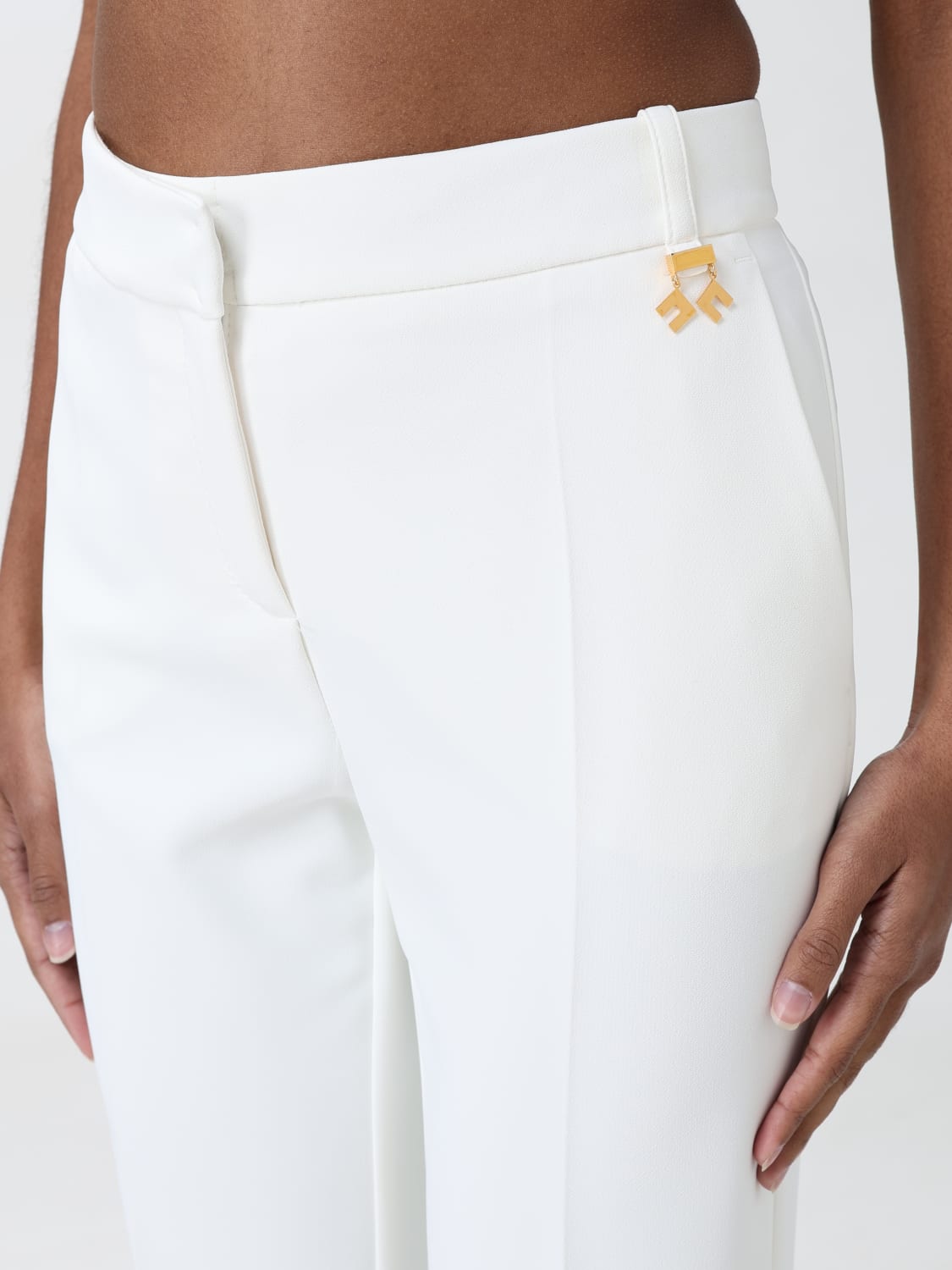 ELISABETTA FRANCHI PANTALON: Pantalon femme Elisabetta Franchi, Blanc - Img 3