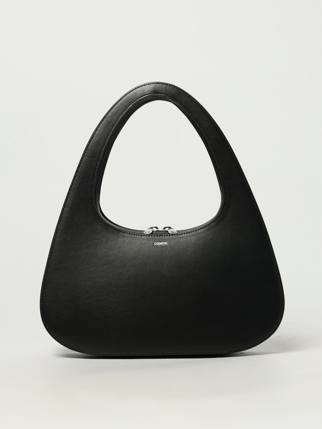 COPERNI BORSA A SPALLA: Borsa Swipe Coperni in pelle, Nero - Img 1