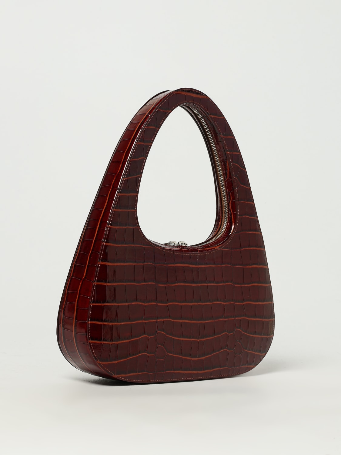 COPERNI BORSA A SPALLA: Borsa Swipe Coperni in pelle stampa cocco, Marrone - Img 3