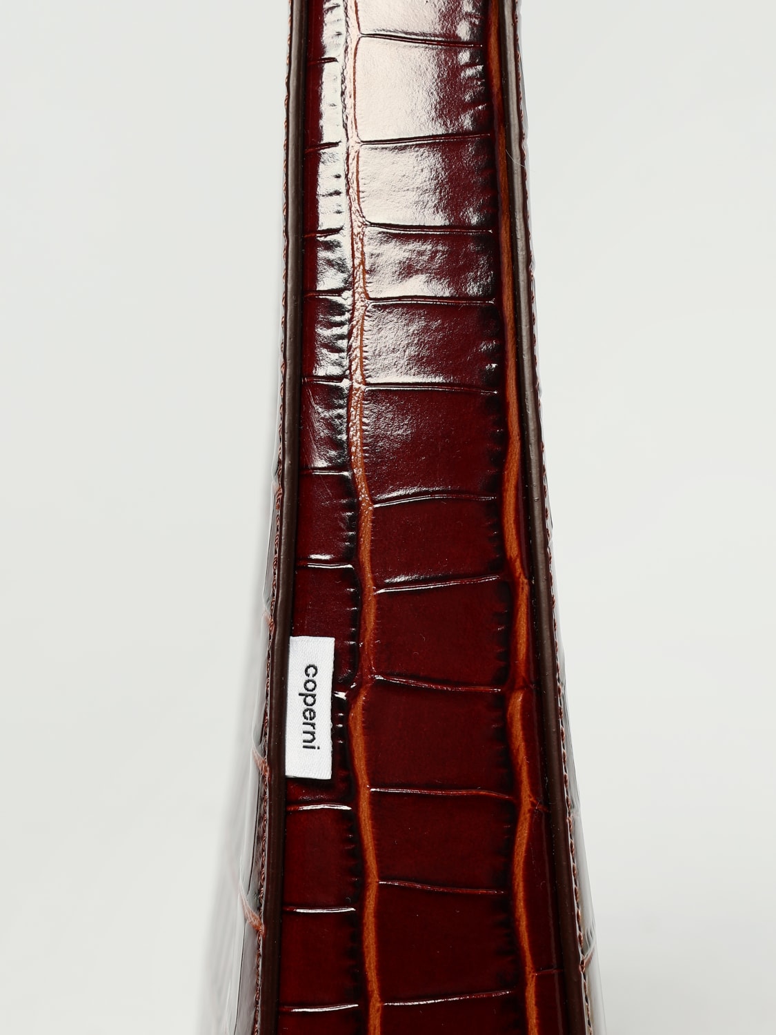 COPERNI BORSA A SPALLA: Borsa Swipe Coperni in pelle stampa cocco, Marrone - Img 4