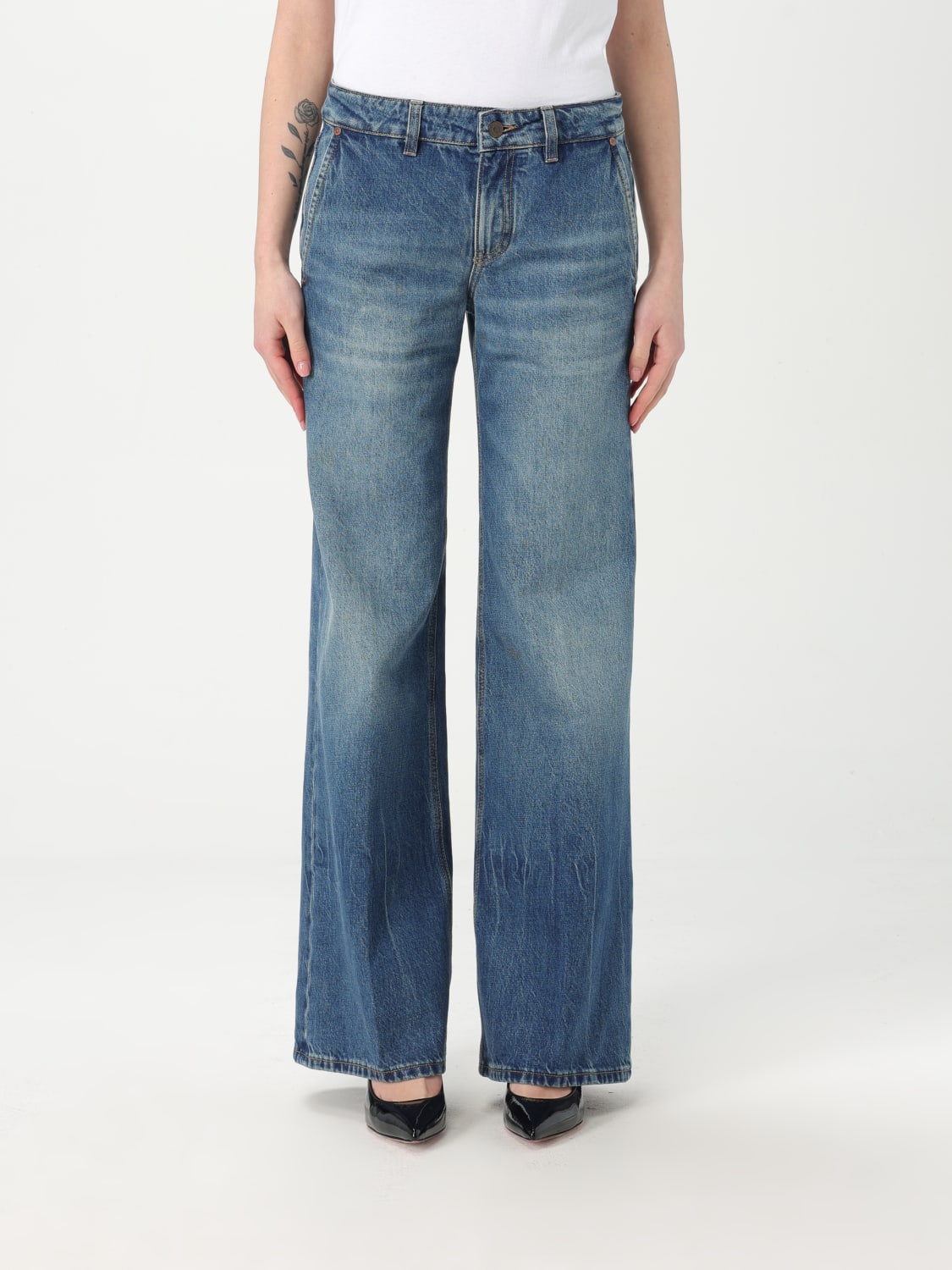 VICTORIA VICTORIA BECKHAM JEANS: Jeans classico Victoria Victoria Beckham in denim , Blue - Img 1