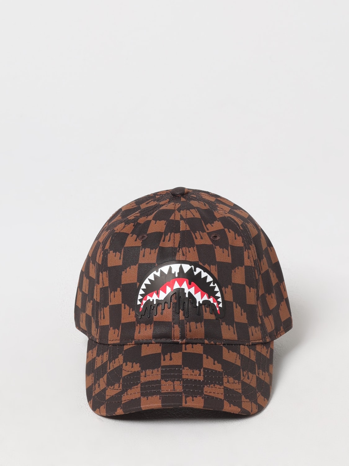 SPRAYGROUND CAPPELLO BAMBINO: Cappello Sprayground in cotone stampato , Marrone - Img 2
