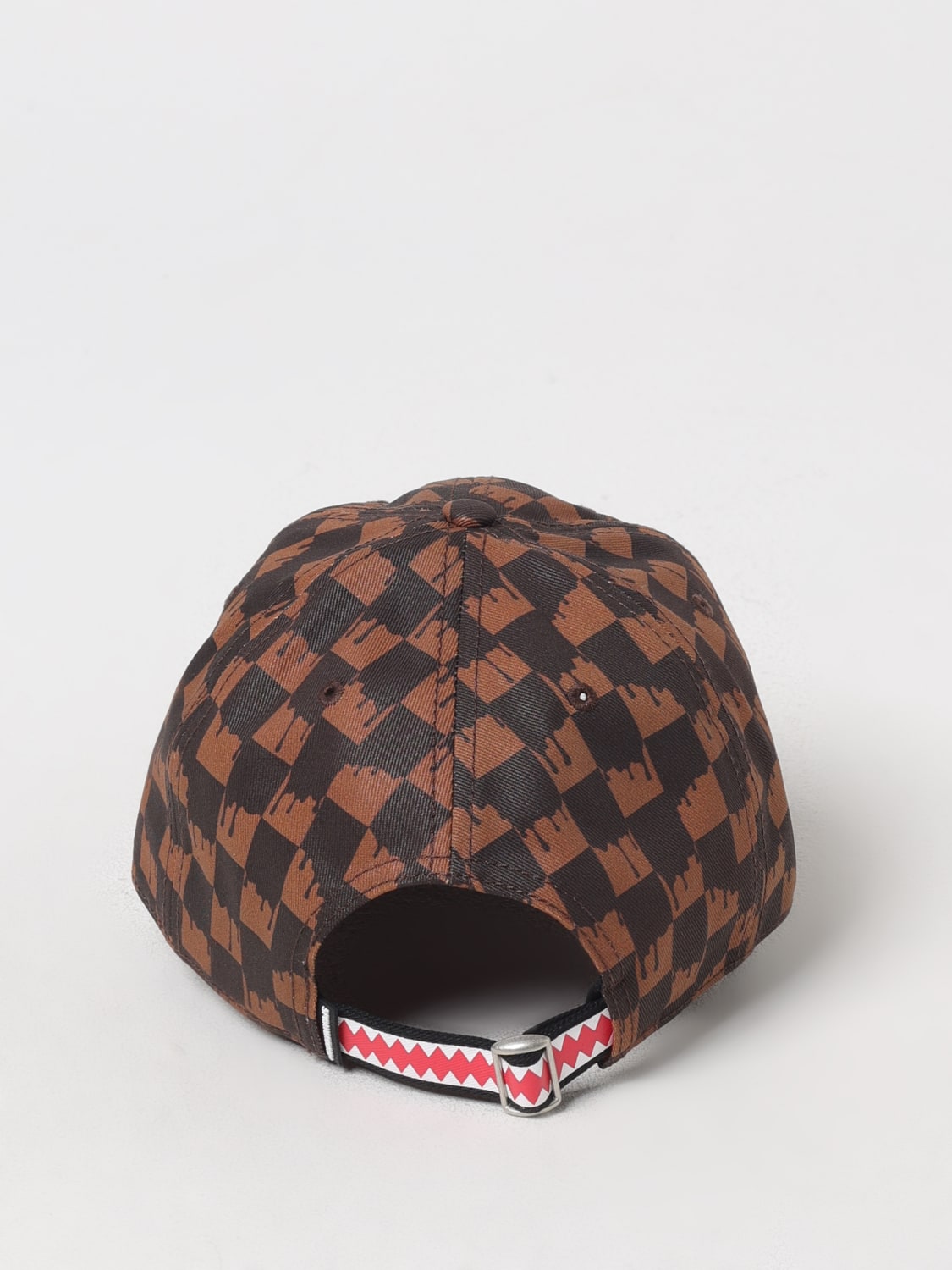 SPRAYGROUND CAPPELLO BAMBINO: Cappello Sprayground in cotone stampato , Marrone - Img 3