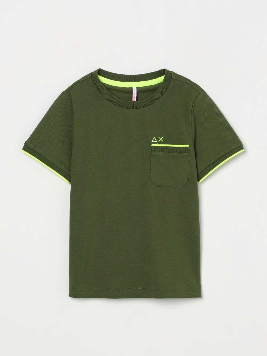 SUN68 T-SHIRT: T-shirt in cotone con logo SUN68, Verde - Img 1