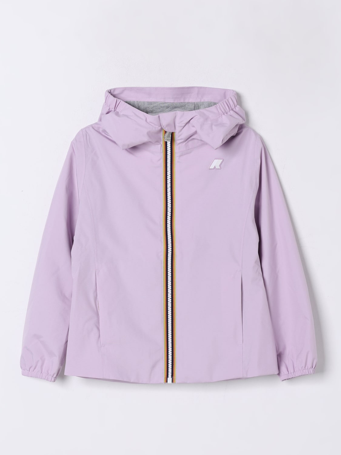K-WAY JACKET: K-Way polyester jacket with logo, Lilac - Img 1