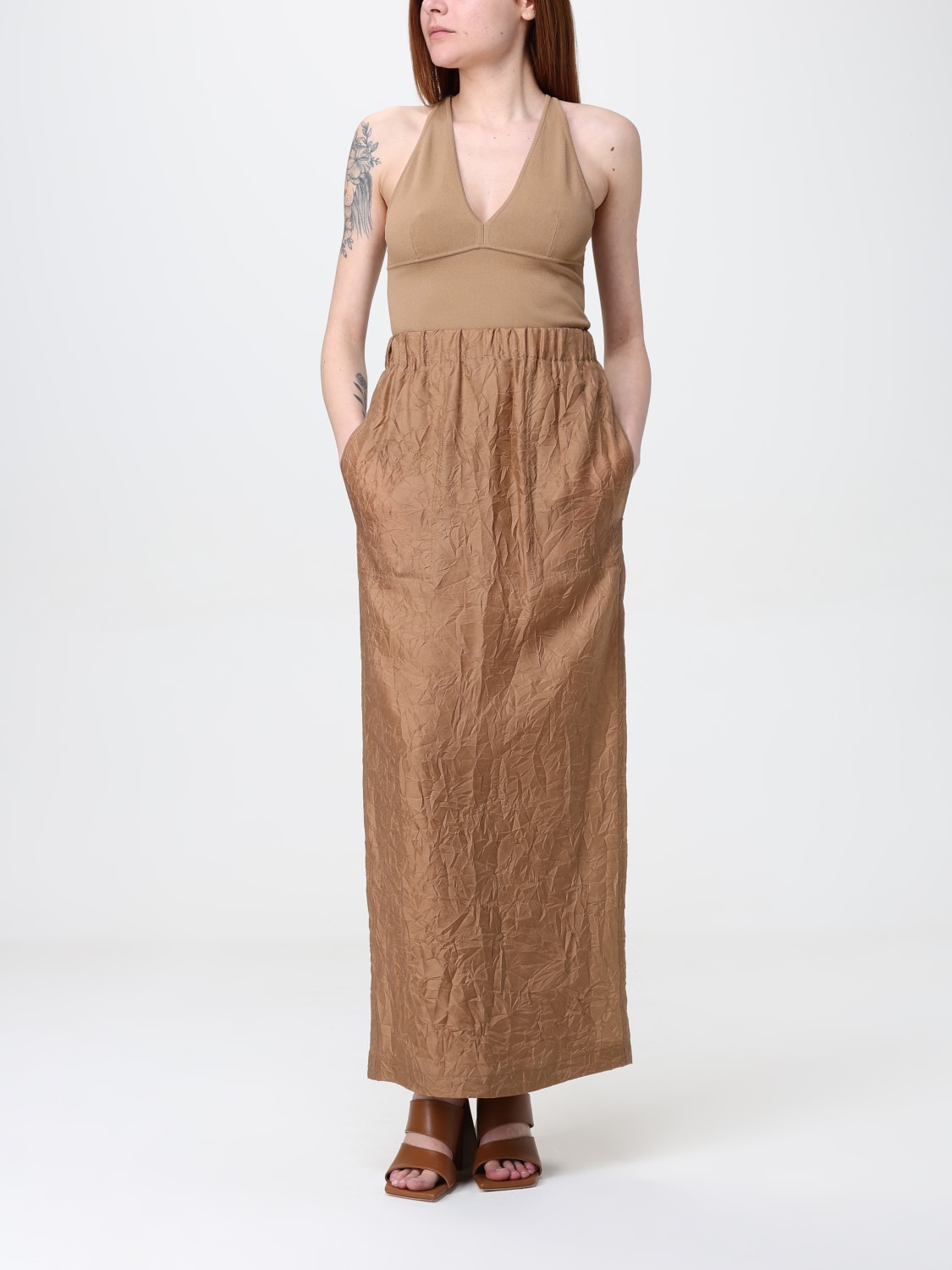MAX MARA JUPE: Jupe femme Max Mara, Marron - Img 2