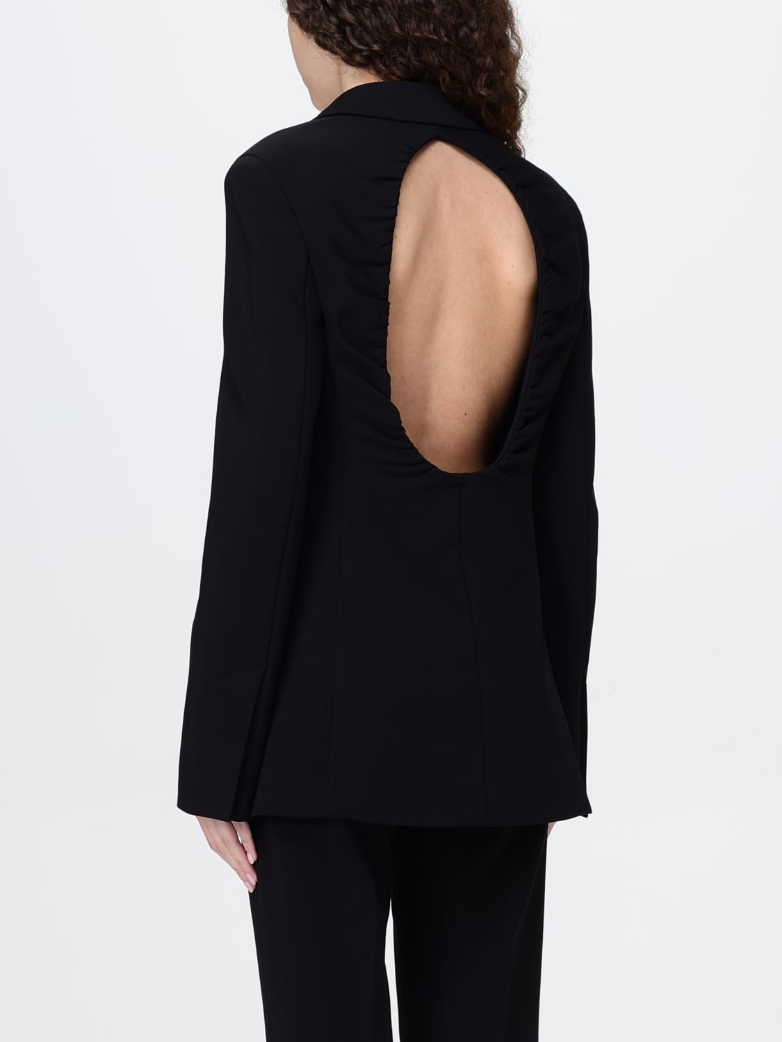 MAX MARA JACKET: Max Mara crêpe blazer, Black - Img 3