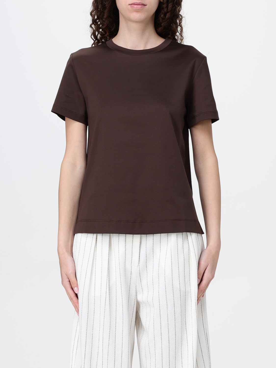 MAX MARA T-SHIRT: T-shirt woman Max Mara, Brown - Img 1