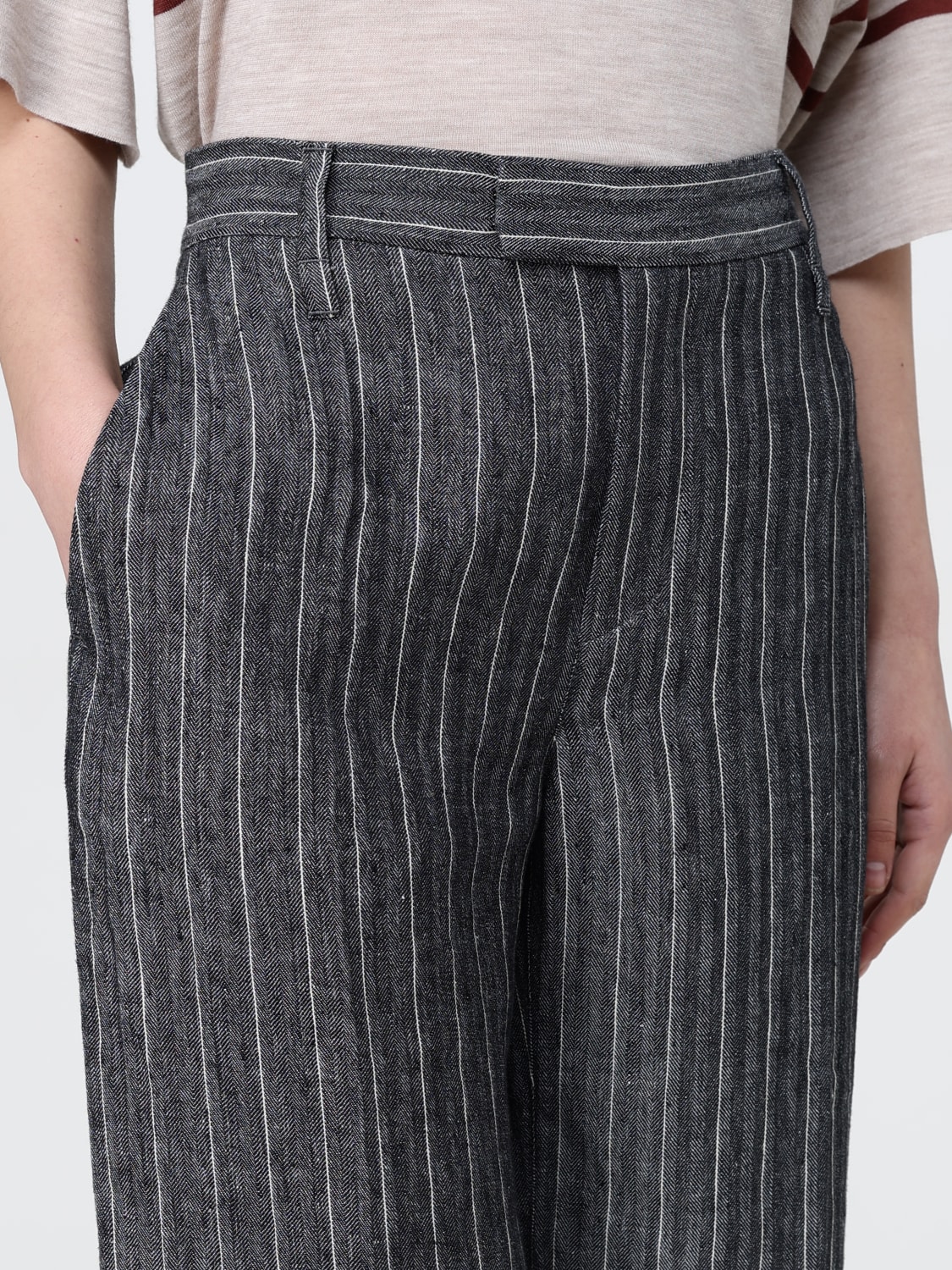 パンツ BRUNELLO CUCINELLI Woman Pants Grey MH542P8492 C001 BRUNELLO CUCINELLI: Pants woman - Grey | Brunello Cucinelli