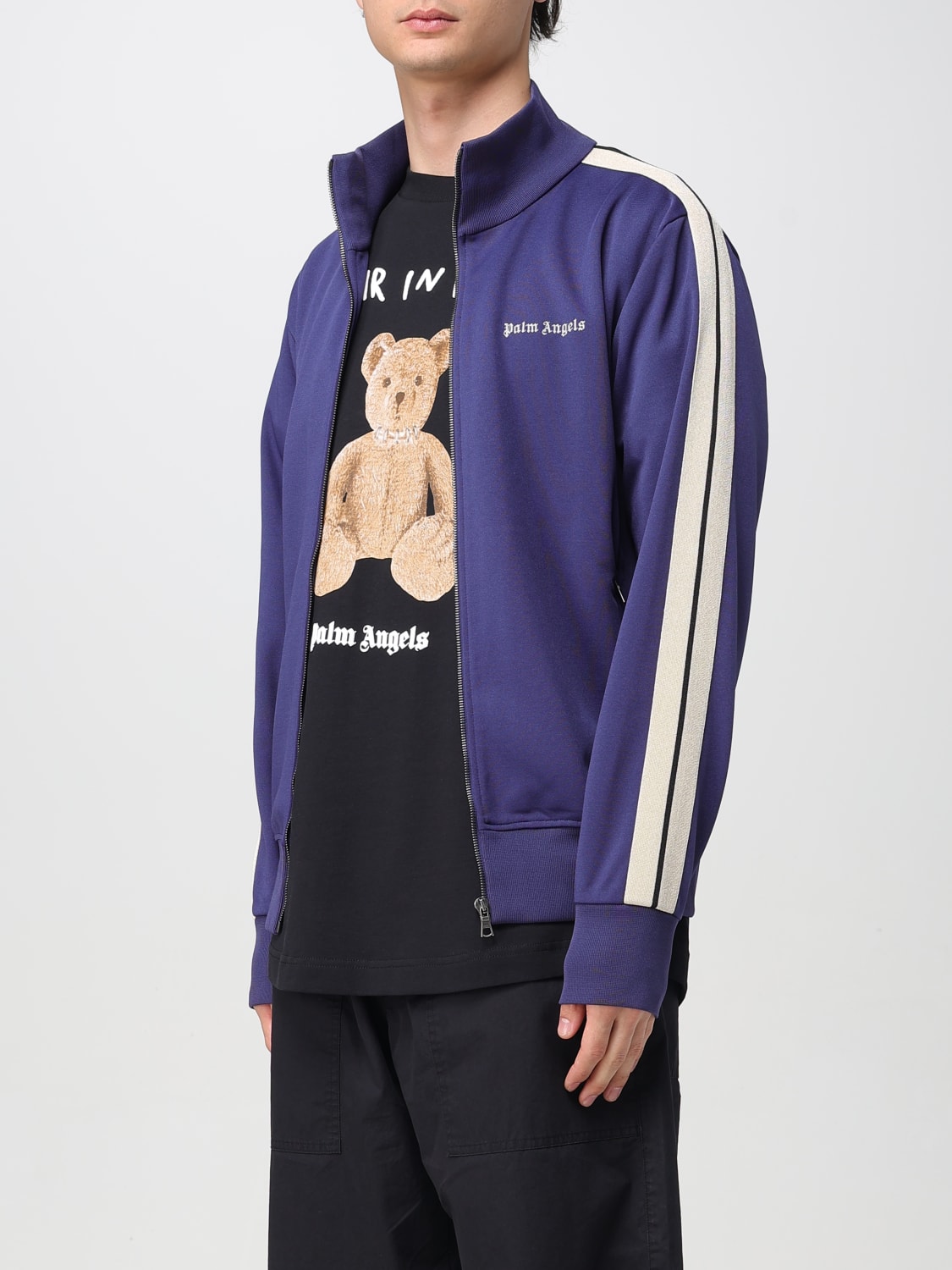 PALM ANGELS SWEATSHIRT: Sweatshirt men Palm Angels, Blue - Img 4