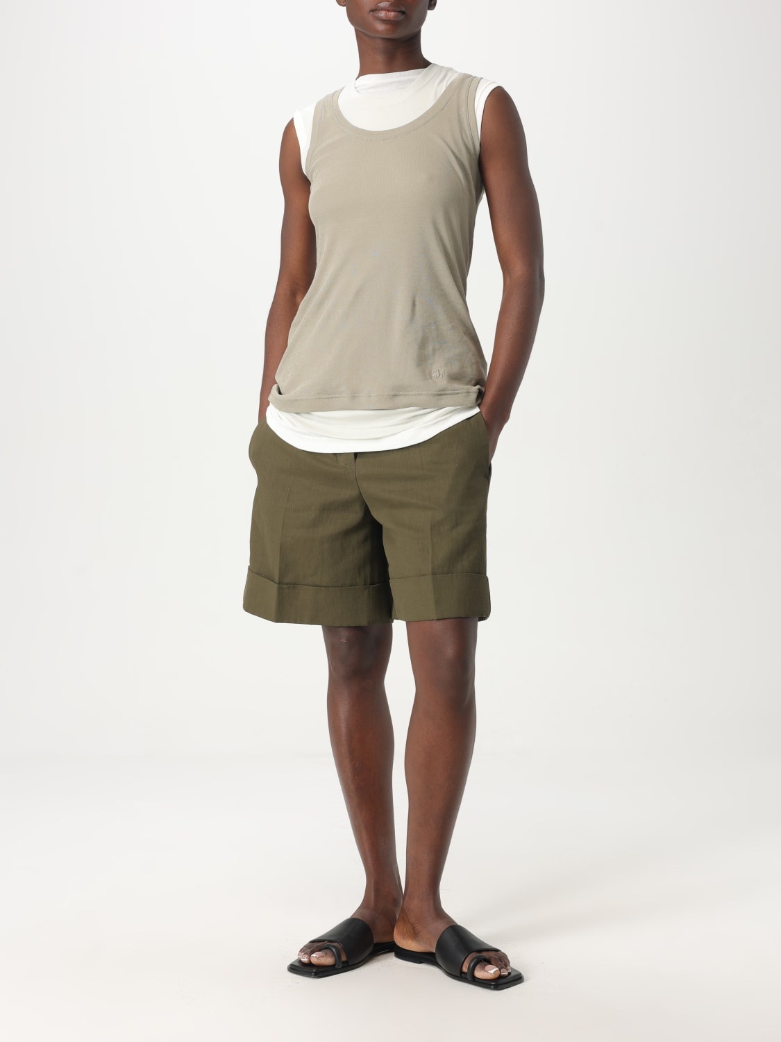 ショートパンツ JIL SANDER Women Shorts  Burmudas J02KA0323 J60001307 Green JIL SANDER: Short woman - Green | Jil Sander short