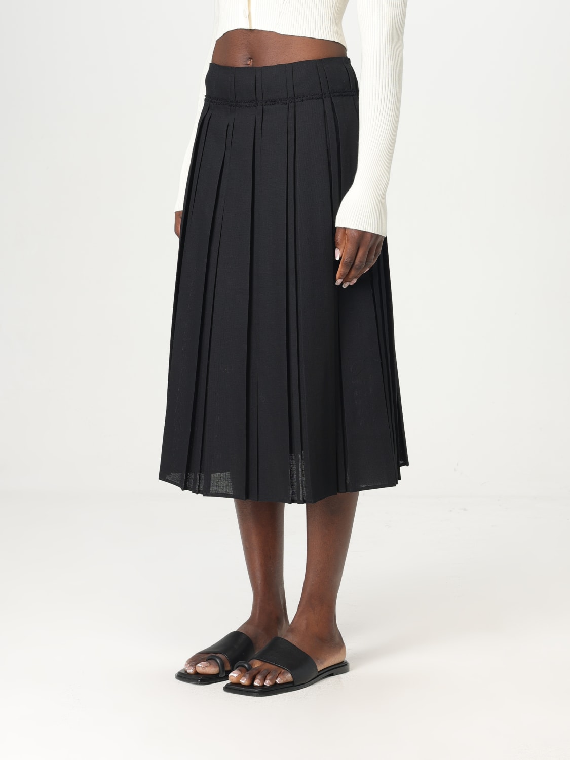 スカート Jil Sander SS25 Pleated skirt (J02MA0256J40217 001) JIL SANDER:スカート レディース - ブラック | GIGLIO.COM