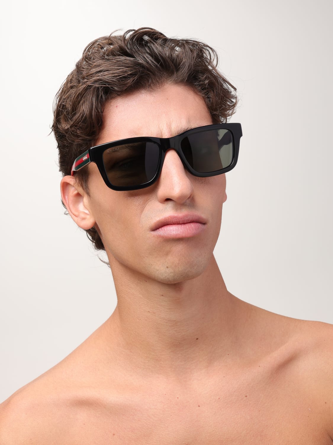 GUCCI SUNGLASSES: Sunglasses men Gucci, Black - Img 2