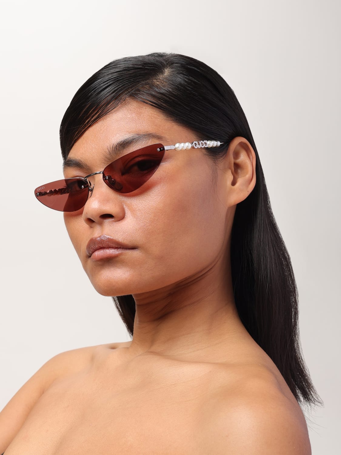 GUCCI: Sunglasses woman - Silver | Gucci sunglasses GG1920S