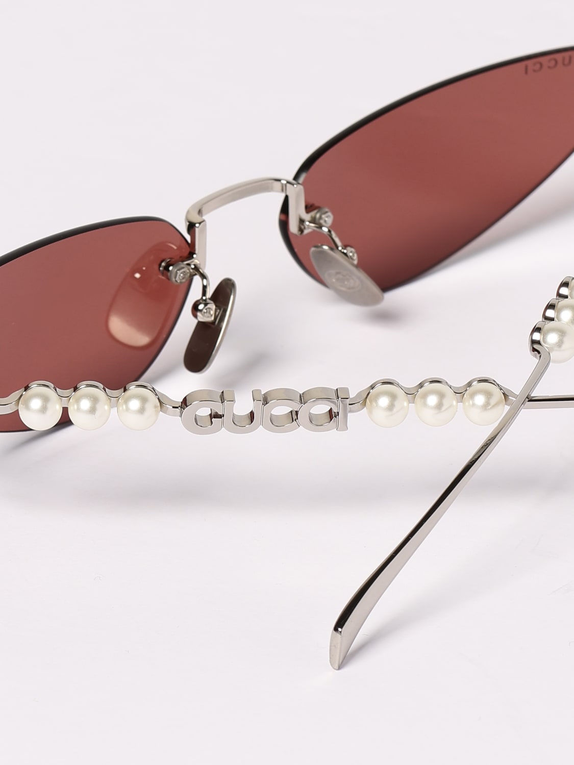 GUCCI SUNGLASSES: Sunglasses woman Gucci, Silver - Img 5