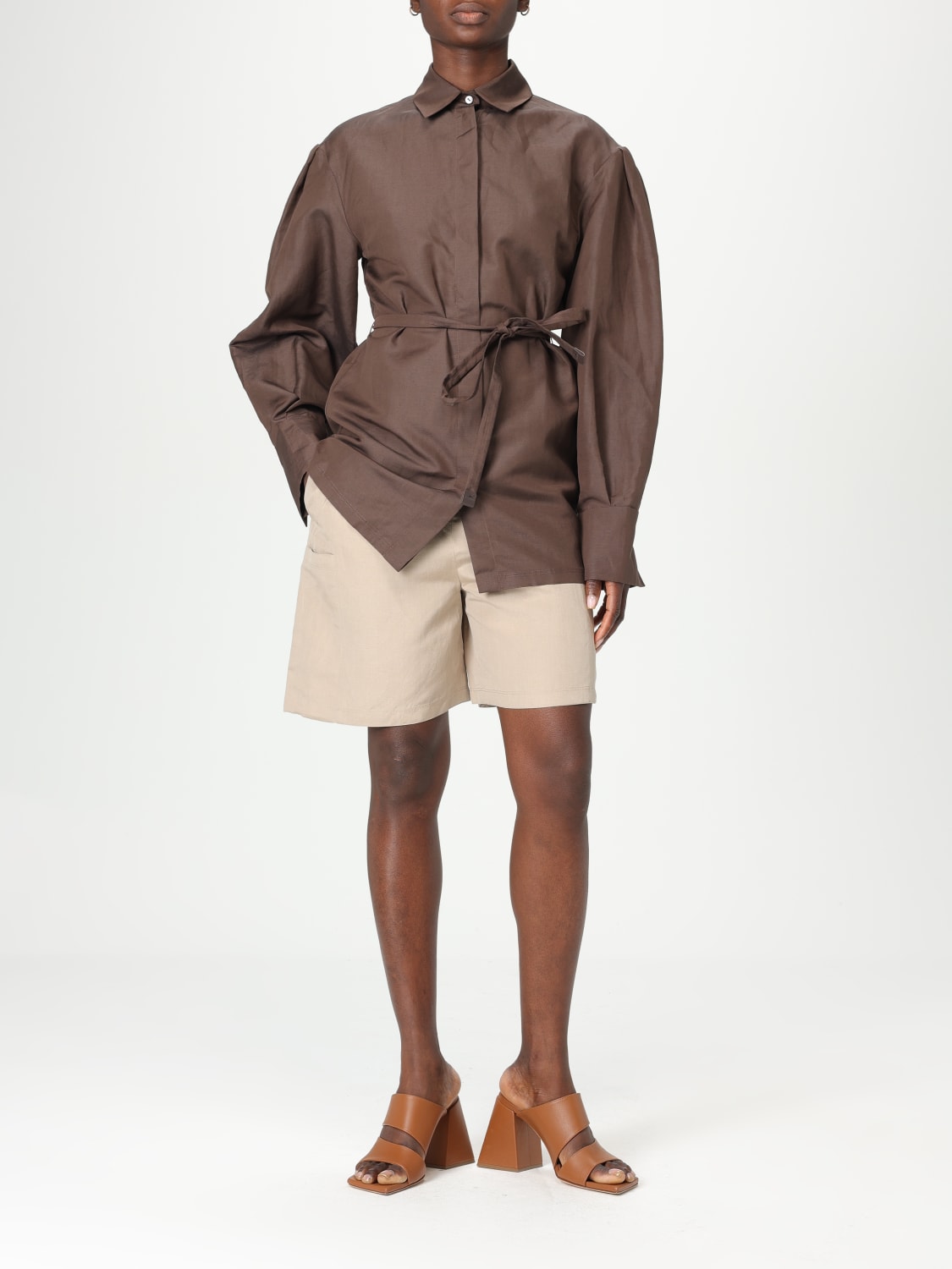 MAX MARA PANTALONES CORTOS: Pantalòn cortos mujer Max Mara, Cuerda - Img 2