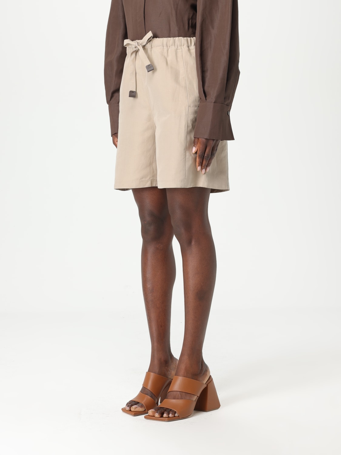 MAX MARA PANTALONES CORTOS: Pantalòn cortos mujer Max Mara, Cuerda - Img 4