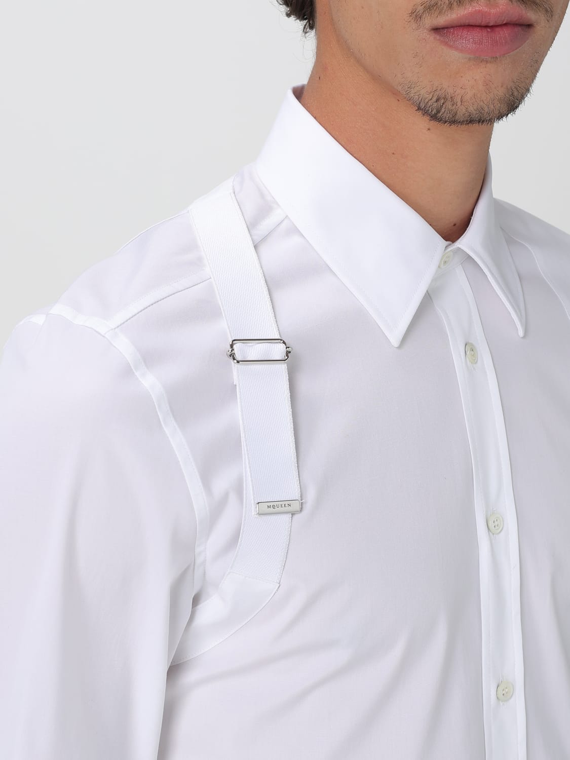 MCQUEEN SHIRT: Shirt men McQueen, White - Img 5