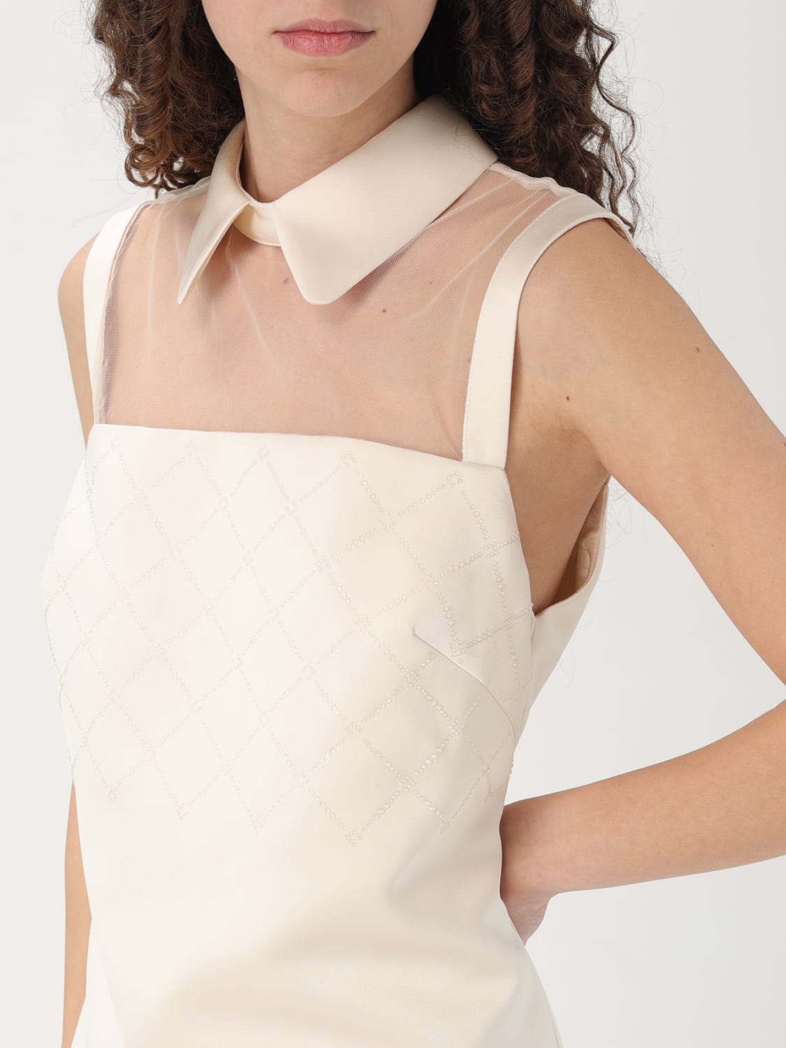 ELISABETTA FRANCHI DRESS: Dress woman Elisabetta Franchi, Butter - Img 3