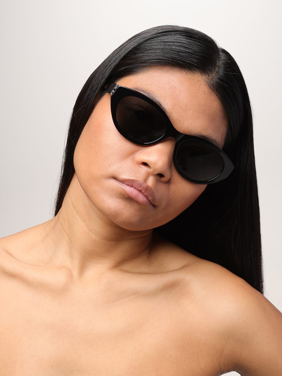 SAINT LAURENT: Sunglasses woman - Black | Saint Laurent