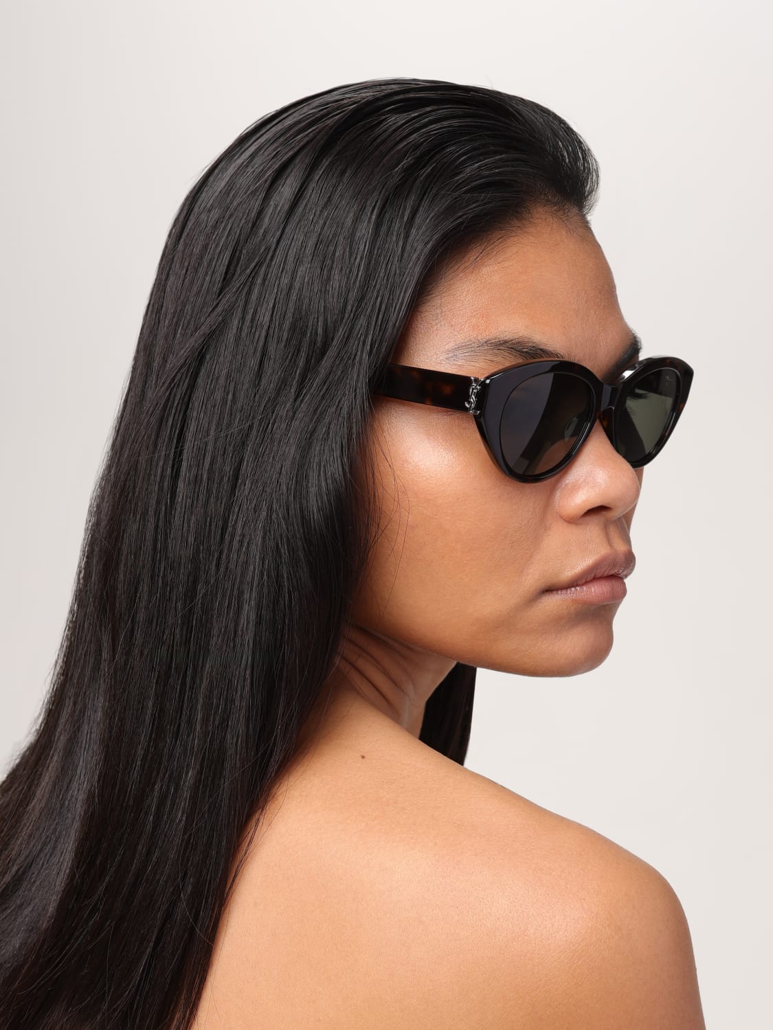 SAINT LAURENT：サングラス レディース - ブラウン | GIGLIO.COM