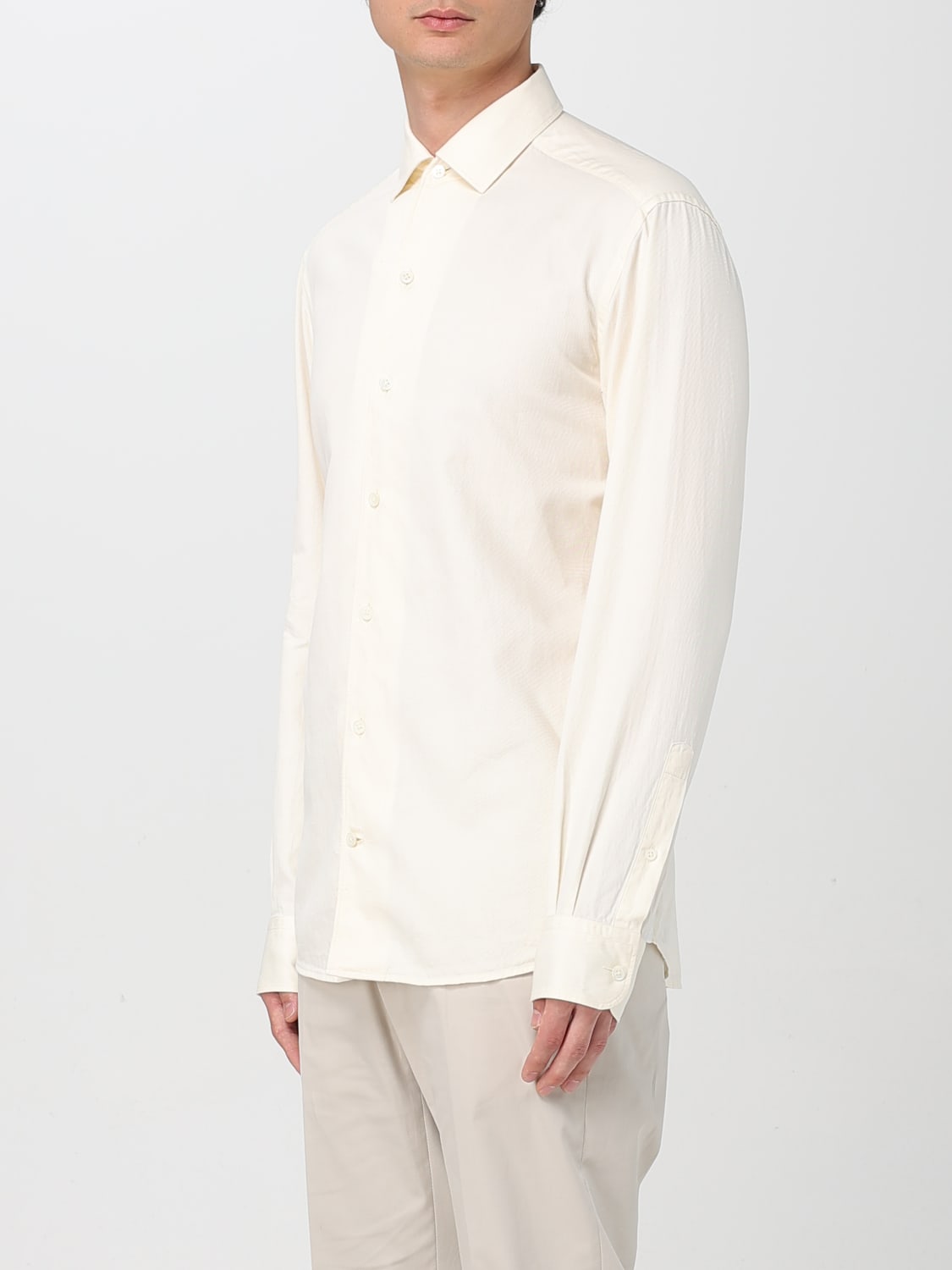 ZEGNA CAMICIA: Camicia Zegna in cotone , Panna - Img 4