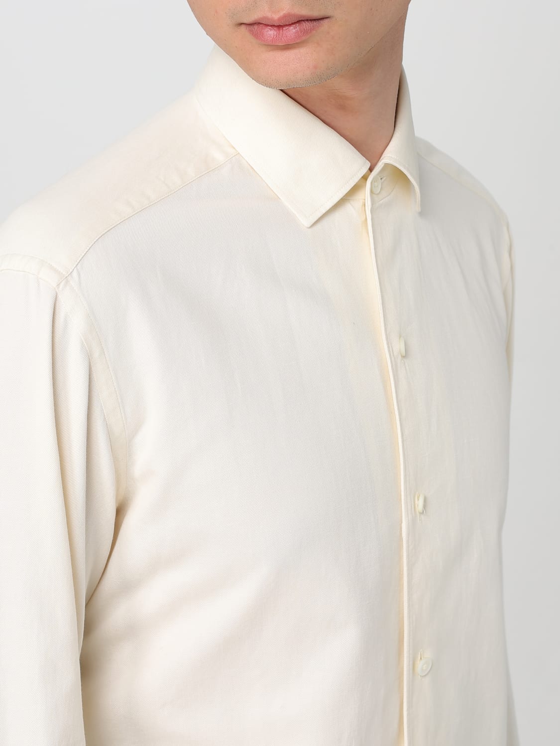 ZEGNA CAMICIA: Camicia Zegna in cotone , Panna - Img 5