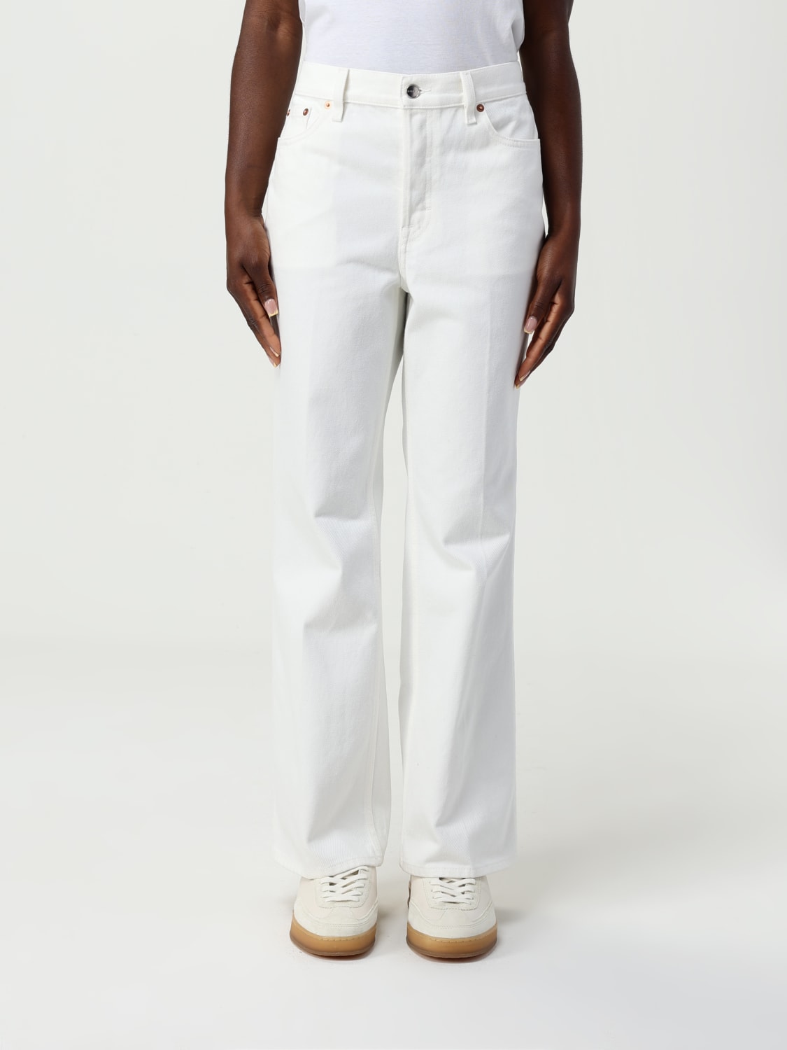 GUCCI JEANS: Pants woman Gucci, White - Img 1