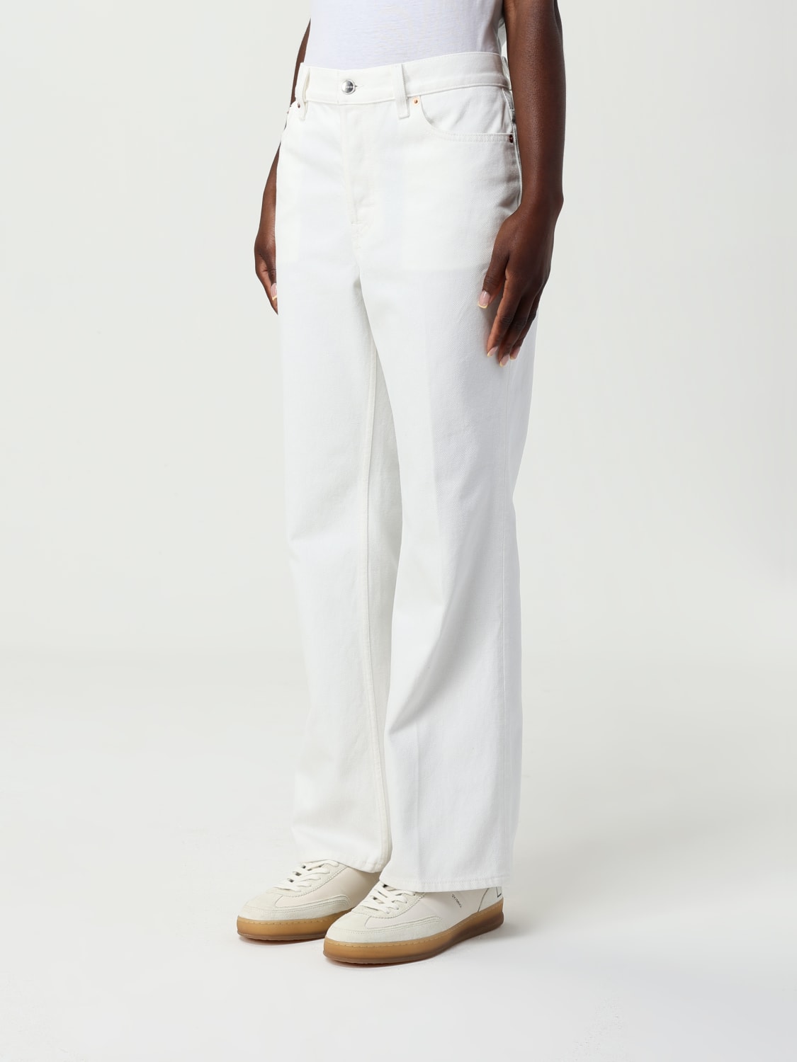 GUCCI JEANS: Pants woman Gucci, White - Img 4