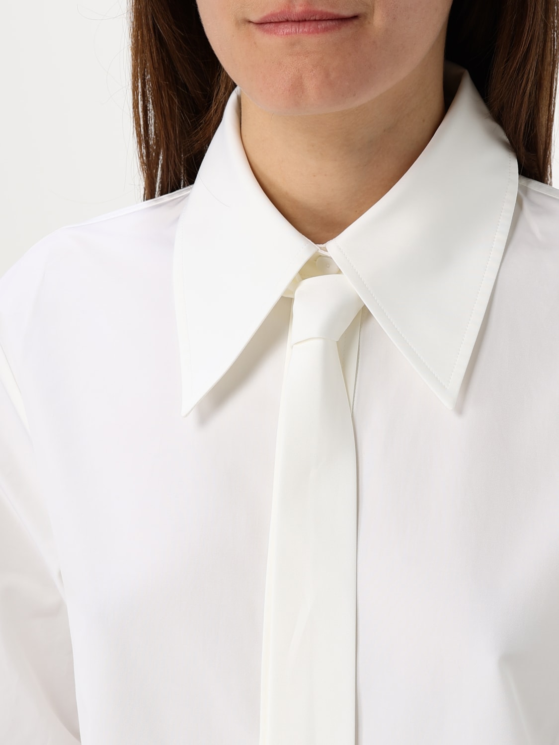 JIL SANDER CAMICIA: Camicia Jil Sander in cotone con cravatta , Bianco - Img 5