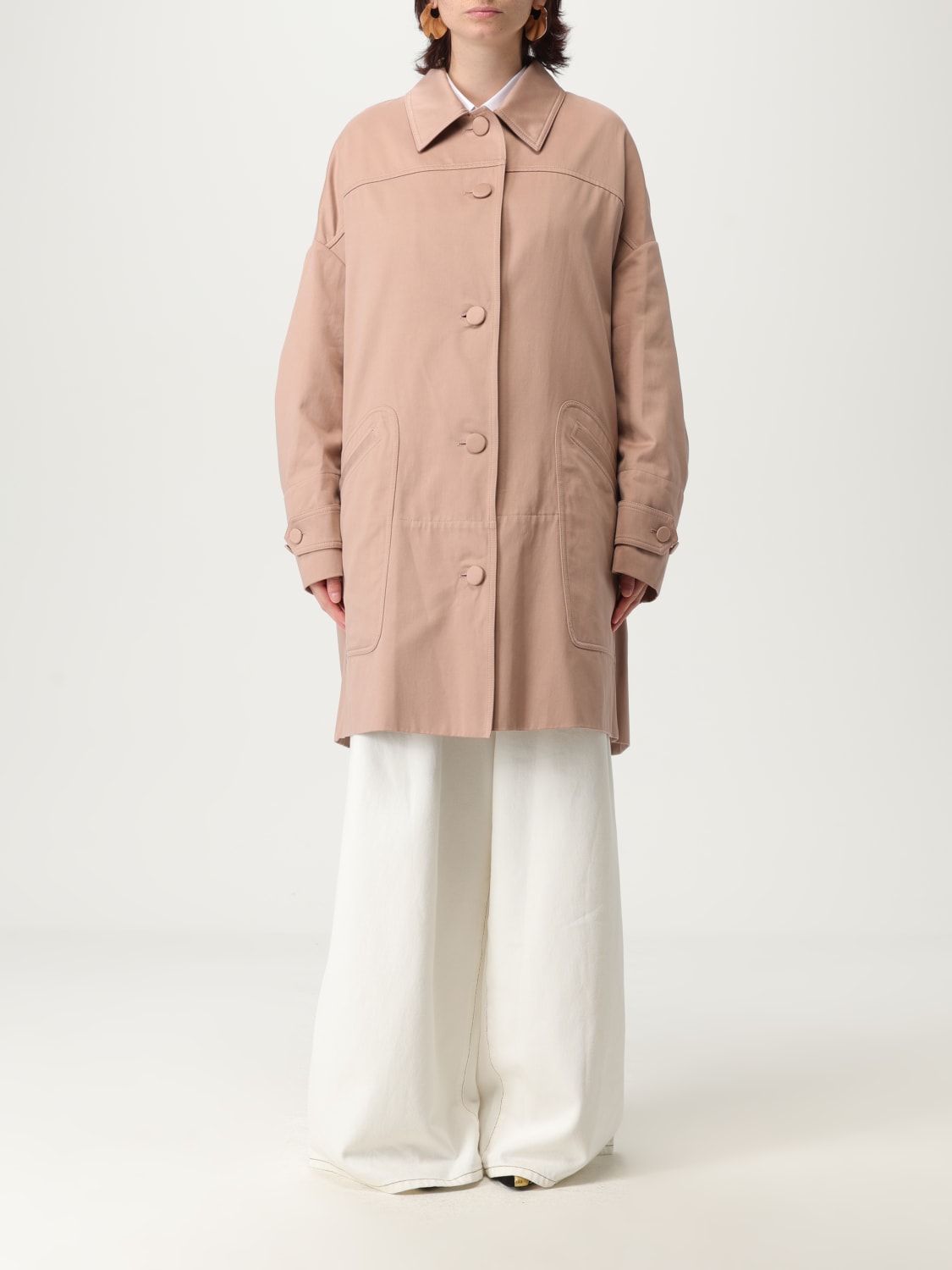 レディース*DRIES VAN NOTEN*シルクコート ロング ピンク DRIES VAN NOTEN: Coat woman - Pink | Dries Van Noten coat