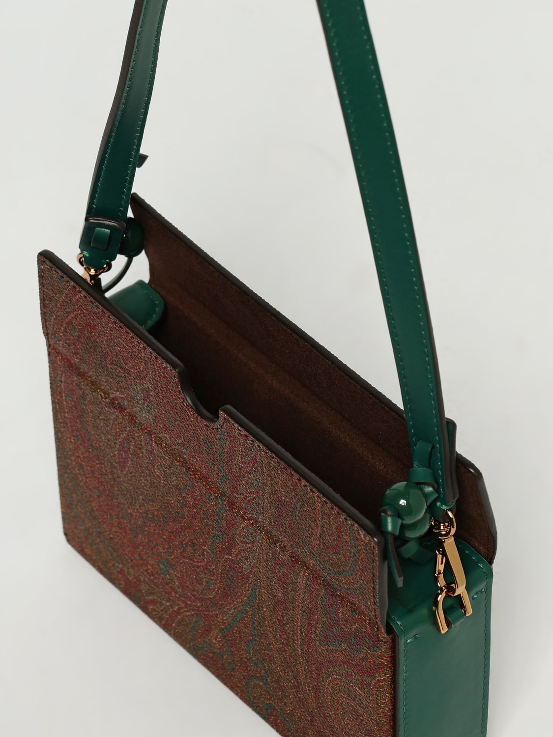 ETRO BORSA A SPALLA: Borsa a spalla paisley Etro, Bosco - Img 5