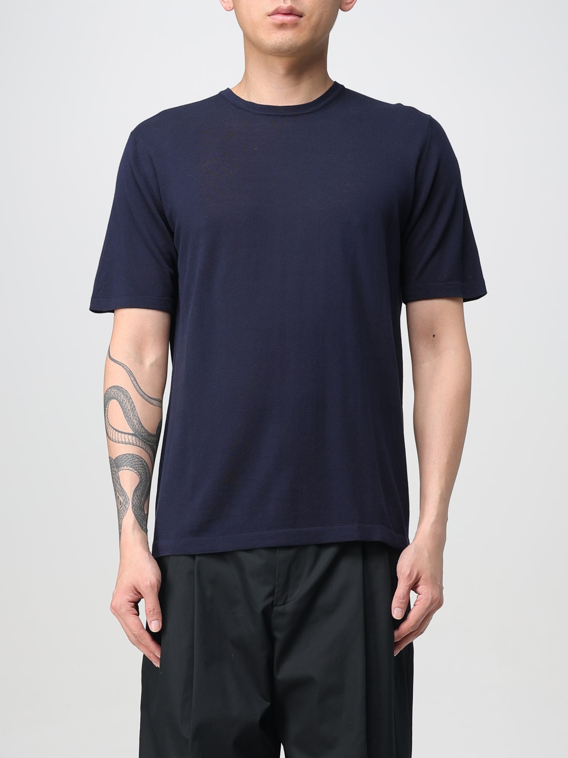 ROBERTO COLLINA CAMISETA: Camiseta hombre Roberto Collina, Azul Oscuro - Img 1