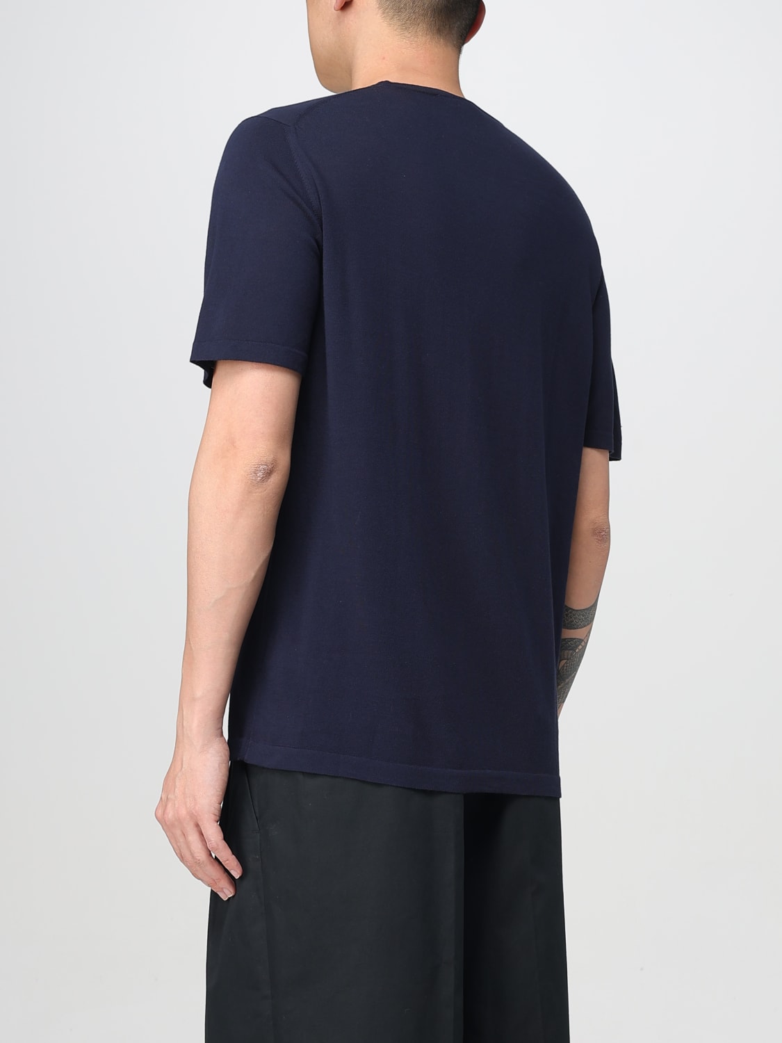 ROBERTO COLLINA CAMISETA: Camiseta hombre Roberto Collina, Azul Oscuro - Img 2