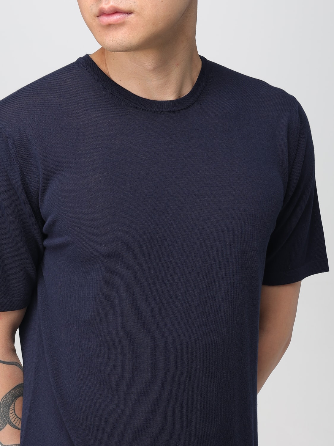 ROBERTO COLLINA CAMISETA: Camiseta hombre Roberto Collina, Azul Oscuro - Img 3