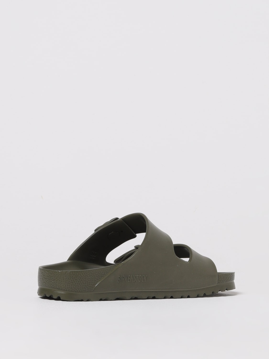 シューズ・サンダルその他 BIRKENSTOCK Woman Flat sandals Green 1019152 Madrid Big Buckle Natural Leather Patent High Shine Digital