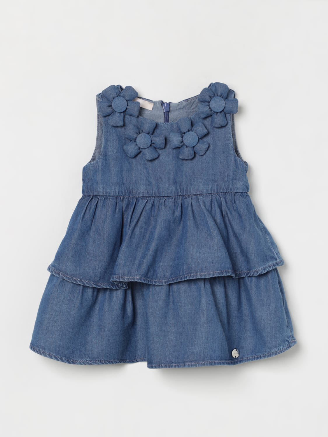 LIU JO ROMPER: Liu Jo baby dress, Denim - Img 1