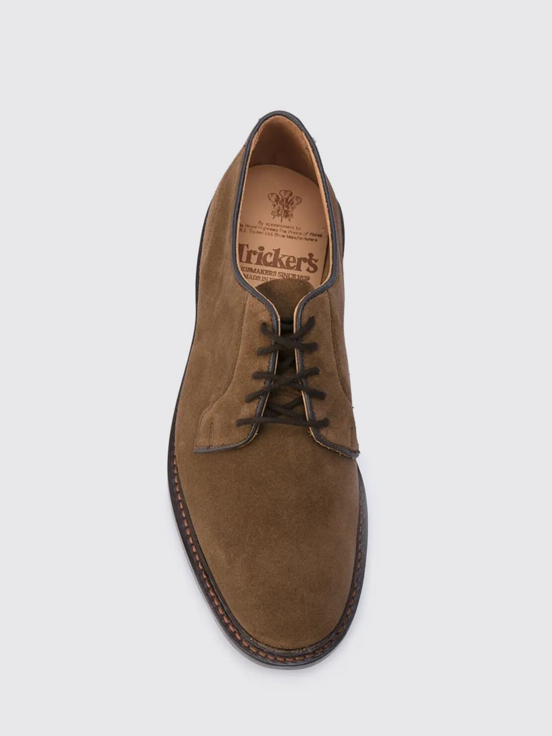 TRICKER'S SCARPE STRINGATE: Derby Tricker's in camoscio , Marrone - Img 4