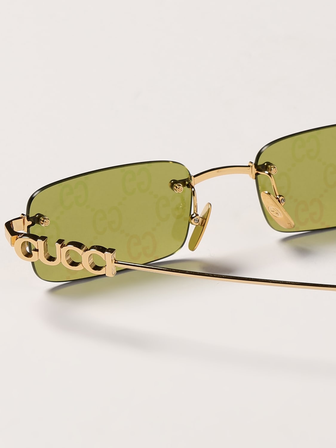 GUCCI SUNGLASSES: Sunglasses frames men Gucci, Gold - Img 5