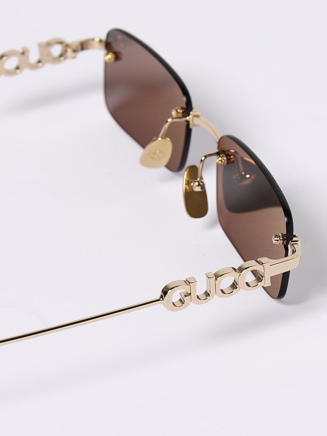GUCCI SUNGLASSES: Sunglasses frames men Gucci, Rose Gold - Img 4