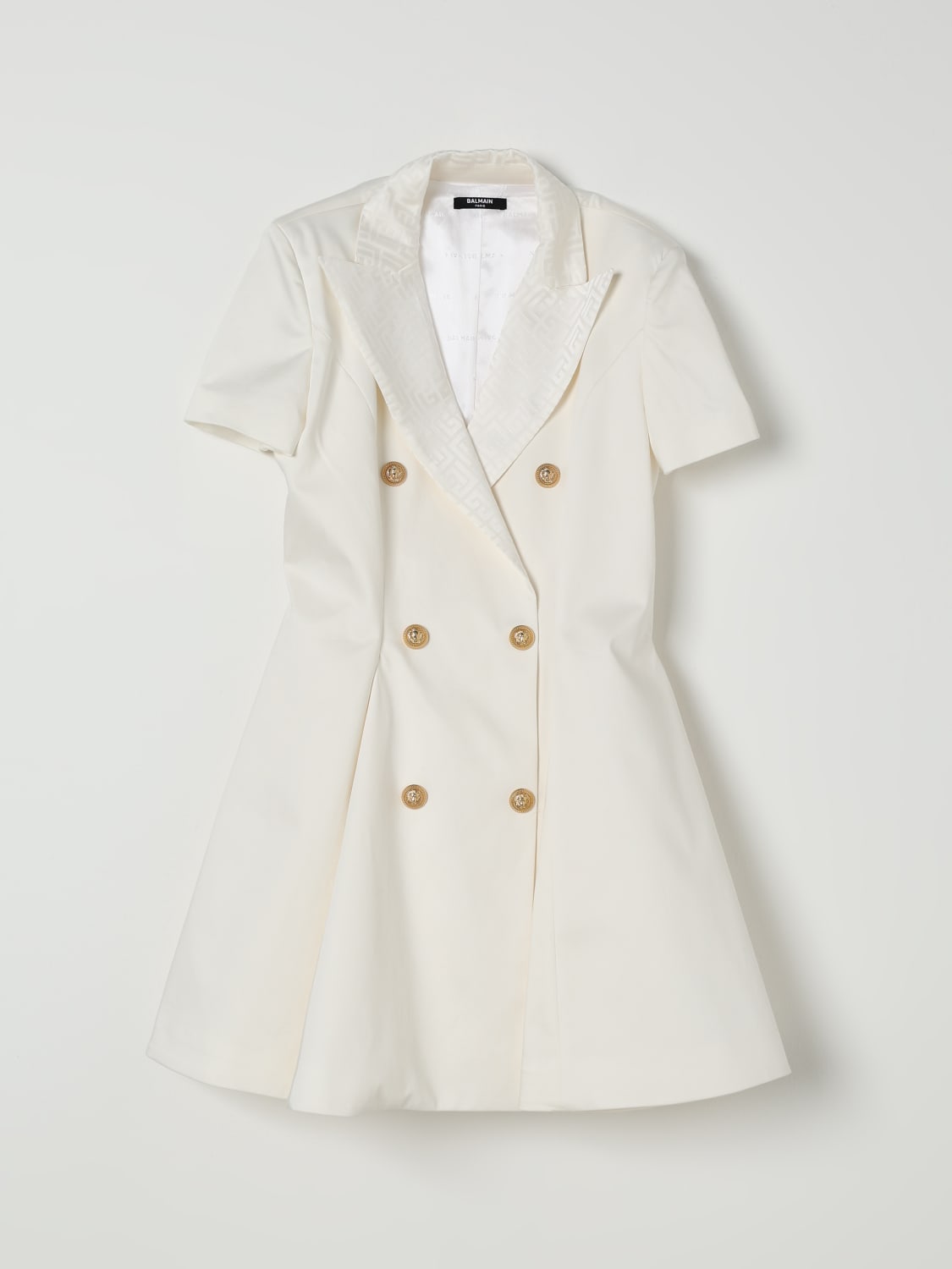 BALMAIN DRESS: Dress kids Balmain, White - Img 1