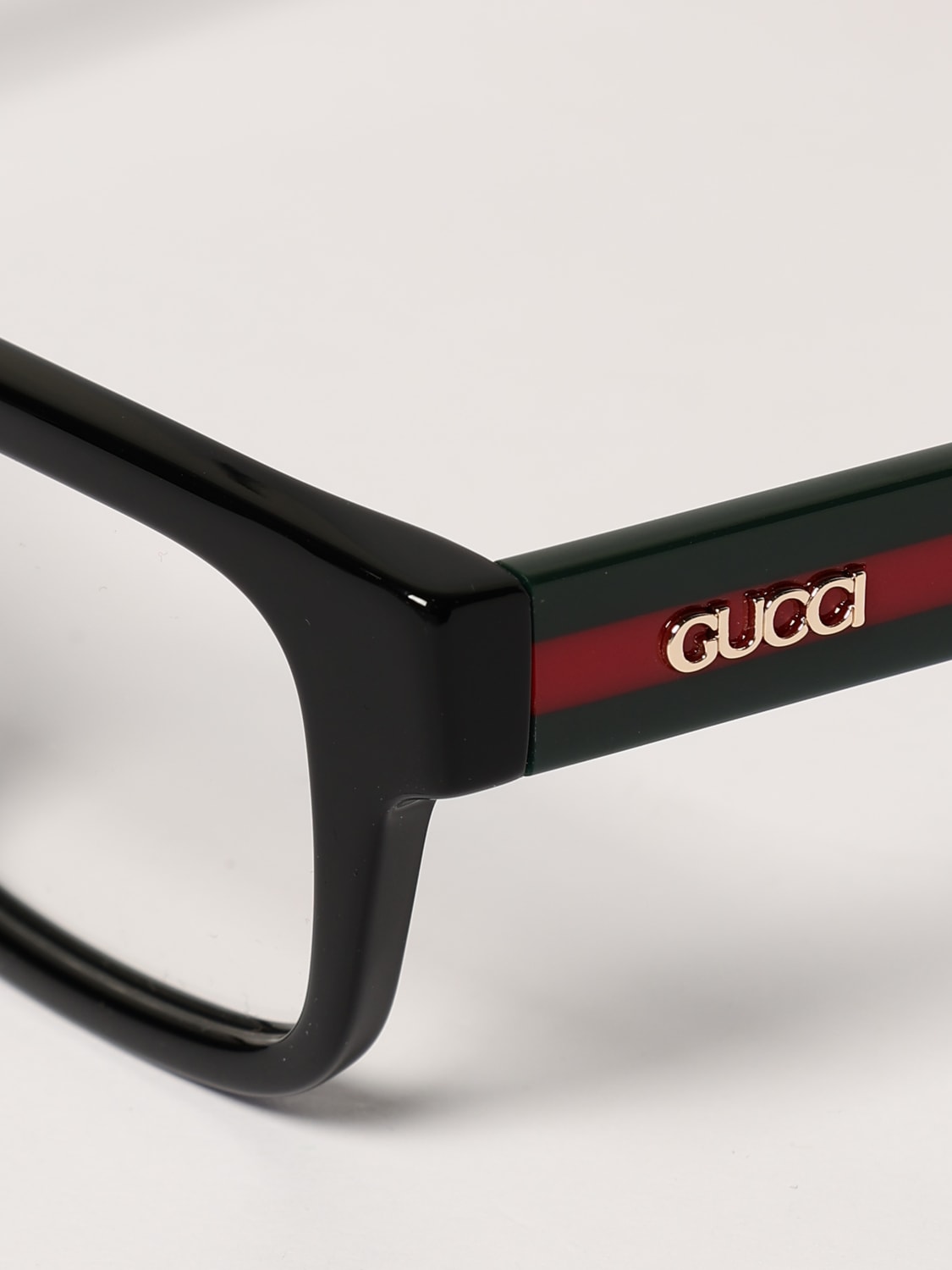 GUCCI OCCHIALI DA VISTA: Occhiali da vista Web Gucci in acetato, Nero - Img 4