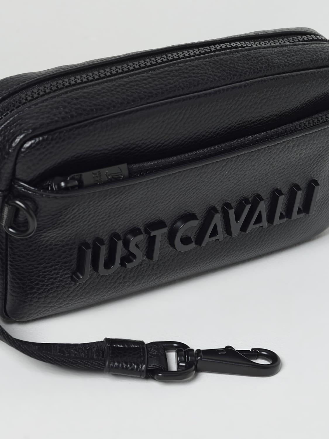 JUST CAVALLI PORTADOCUMENTI: Clutch Just Cavalli in pelle sintetica a grana , Nero - Img 3